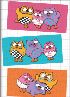 CADERNO BROCHURA UNIVERSITÁRIO BUBU E AS CORUJINHAS