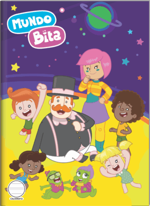 CADERNO BROCHURA COLEGIAL CALIGRAFIA MUNDO BITA