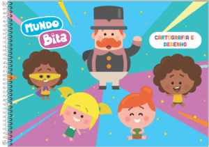 CADERNO ESPIRAL CARTOGRAFIA MUNDO BITA