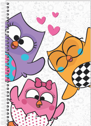CADERNO ESPIRAL ¼ BUBU E AS CORUJINHAS