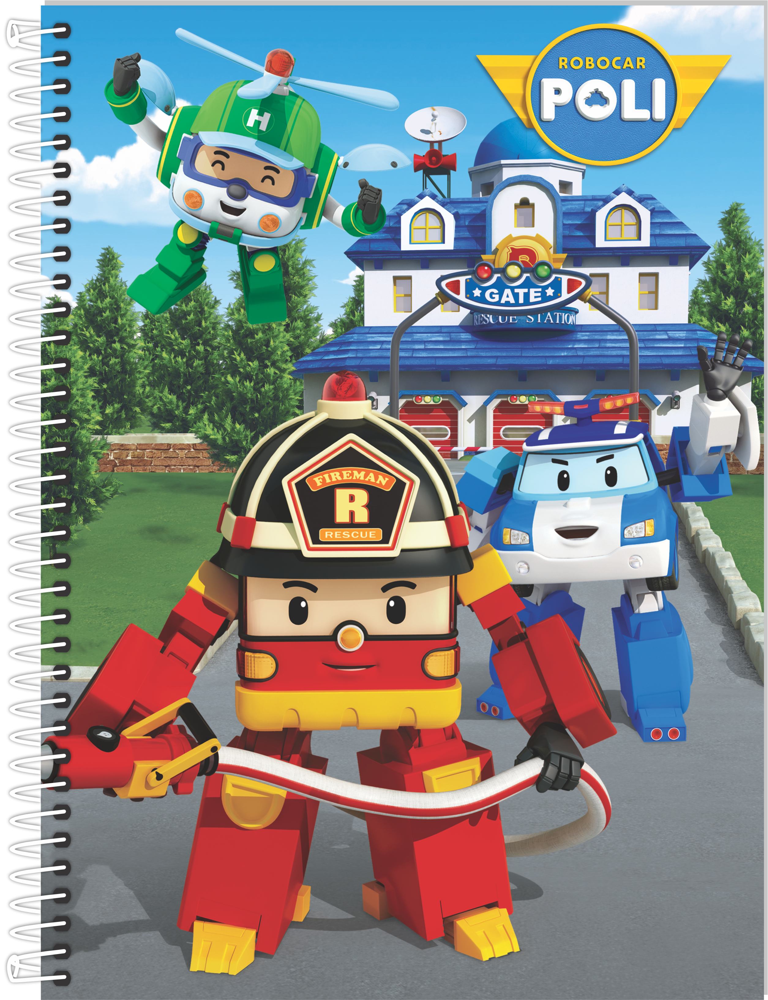 CADERNO ESPIRAL ¼ ROBOCAR POLI