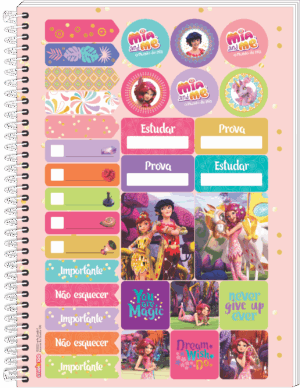 CADERNO ESPIRAL UNIVERSITÁRIO MIA AND ME