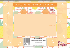BLOCO DE PLANEJAMENTO SEMANAL FUN FRUITS