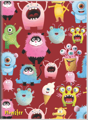 CADERNO BROCHURA 1/4 MONSTER