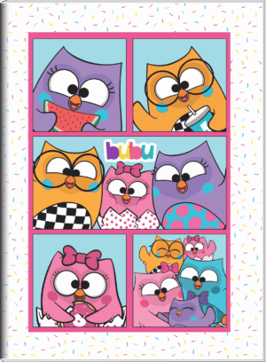 CADERNO BROCHURA UNIVERSITÁRIO BUBU E AS CORUJINHAS