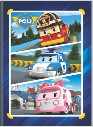 CADERNO BROCHURA 1/4 ROBOCAR POLI