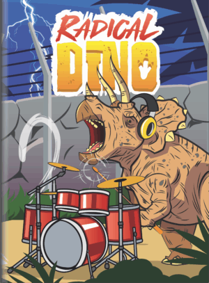 CADERNO BROCHURA 1/4 RADICAL DINO
