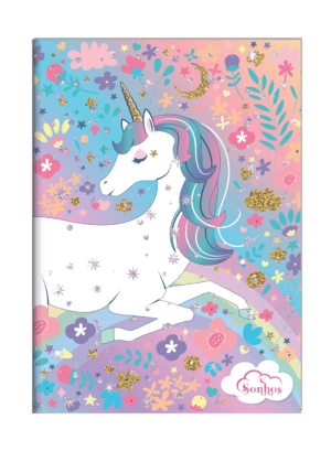 CADERNO BROCHURA 1/4 CAPA DURA SONHOS