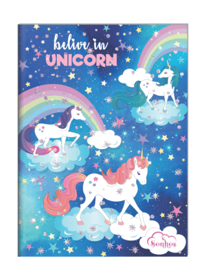 CADERNO BROCHURA 1/4 CAPA DURA SONHOS