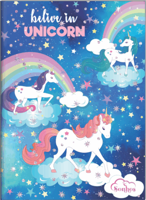 CADERNO BROCHURA 1/4 CAPA DURA SONHOS