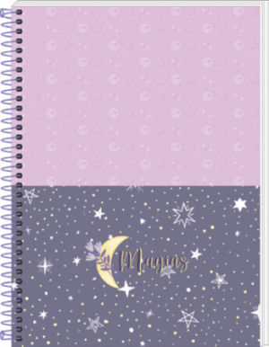 CADERNO ESPIRAL UNIVERSITÁRIO MAGIAS