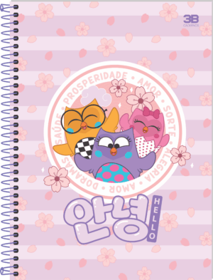 CADERNO ESPIRAL 1/4 BUBU E AS CORUJINHAS