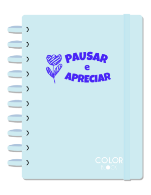 CADERNO DE DISCO COLEGIAL PP AZUL COLOR BLOCK