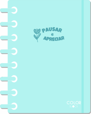 CADERNO DE DISCO COLEGIAL PP AZUL COLOR BLOCK