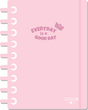 CADERNO DE DISCO COLEGIAL PP ROSA COLOR BLOCK