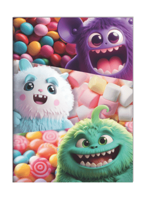 CADERNO BROCHURA 1/4 MONSTER