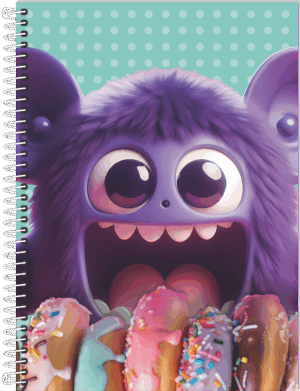 CADERNO ESPIRAL 1/4 MONSTER