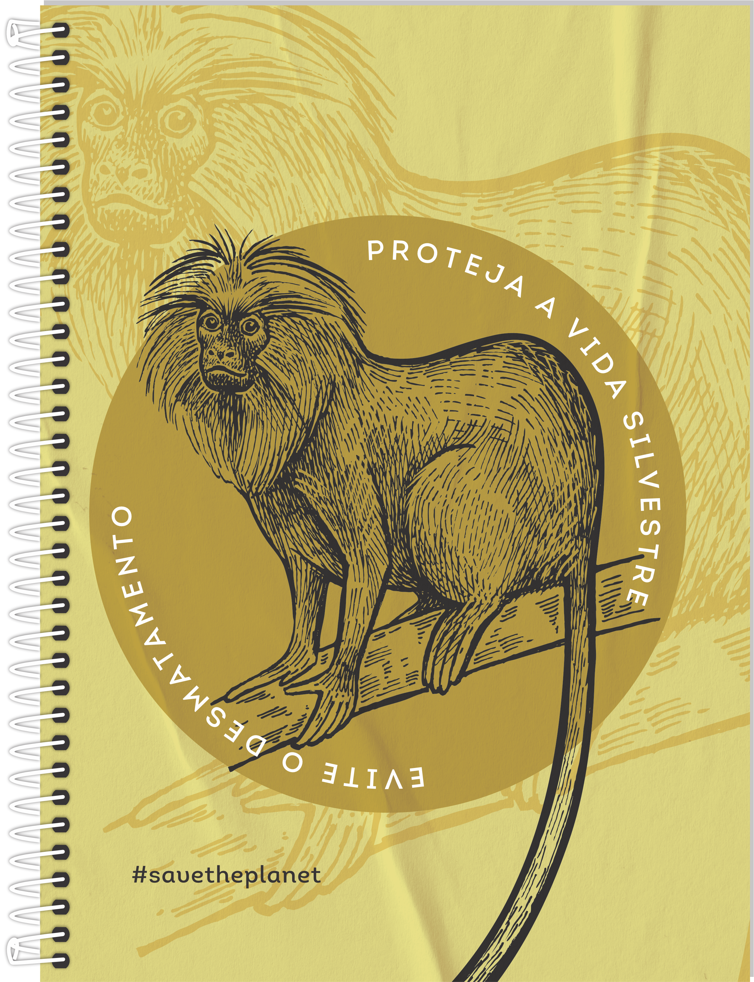 CADERNO ESPIRAL 1/4 SAVE THE PLANET