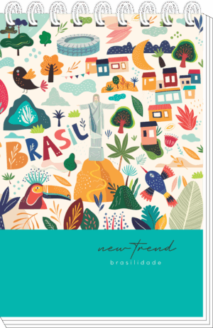 CADERNO ESPIRAL ALTO DE ANOTAÇÕES NEW TREND