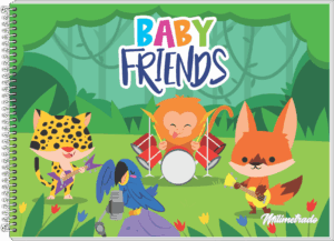 CADERNO ESPIRAL CARTOGRAFIA MILIMETRADO BABY FRIENDS