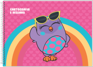 CADERNO ESPIRAL CARTOGRAFIA BUBU E AS CORUJINHAS