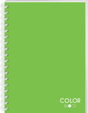 CADERNO ESPIRAL COLEGIAL COLOR BLOCK