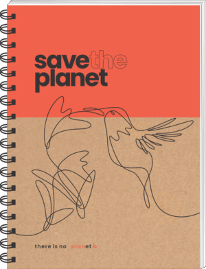 CADERNO ESPIRAL COLEGIAL SAVE THE PLANET