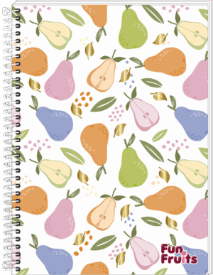 CADERNO ESPIRAL 1/4 FUN FRUITS