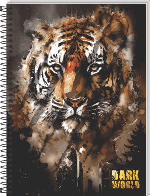 CADERNO ESPIRAL UNIVERSITÁRIO DARK WORLD