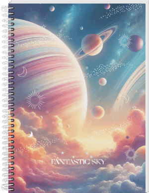 CADERNO ESPIRAL UNIVERSITÁRIO FANTASTIC SKY