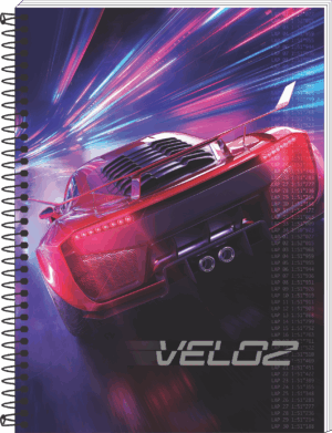 CADERNO ESPIRAL UNIVERSITÁRIO VELOZ