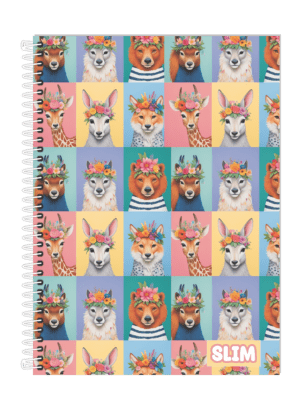 CADERNO ESPIRAL 1/4 SLIM