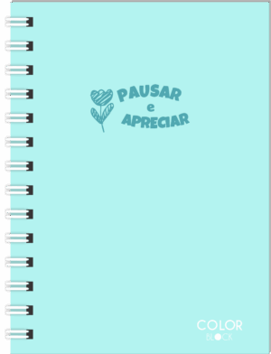 CADERNO ESPIRAL COLEGIAL COLOR BLOCK