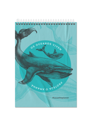 CADERNO ESPIRAL ALTO 1/8 SAVE THE PLANET