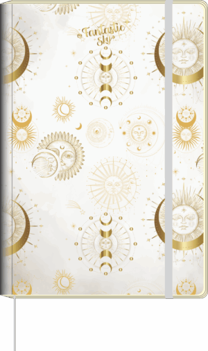 CADERNO MOL M PONTILHADO FANTASTIC SKY