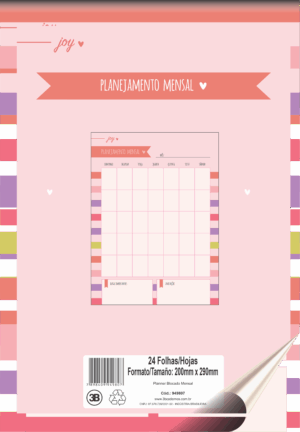BLOCO DE PLANEJAMENTO MENSAL JOY
