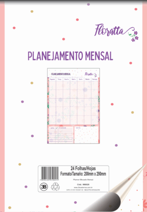 BLOCO DE PLANEJAMNETO MENSAL FLORATTA