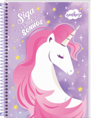 CADERNO ESPIRAL UNIVERSITÁRIO SONHOS