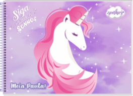 CADERNO ESPIRAL CARTOGRAFIA MEIA PAUTA SONHOS