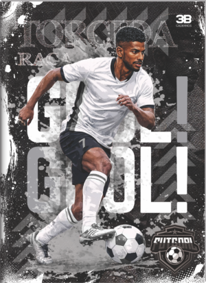 CADERNO BROCHURA 1/4 FUTGOAL PRETO
