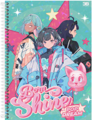 CADERNO ESPIRAL 1/4 POP DREAM