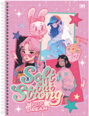CADERNO ESPIRAL 1/4 POP DREAM