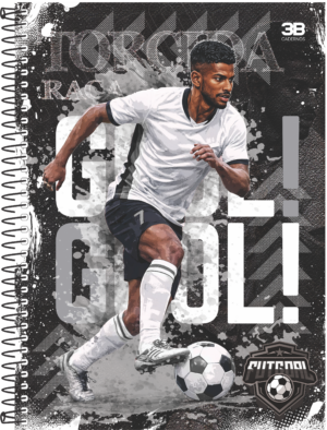 CADERNO ESPIRAL 1/4 FUTGOAL PRETO