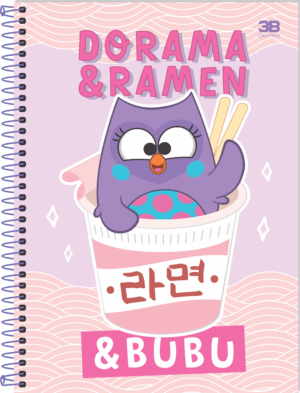 CADERNO ESPIRAL UNIVERSITÁRIO BUBU E AS CORUJINHAS