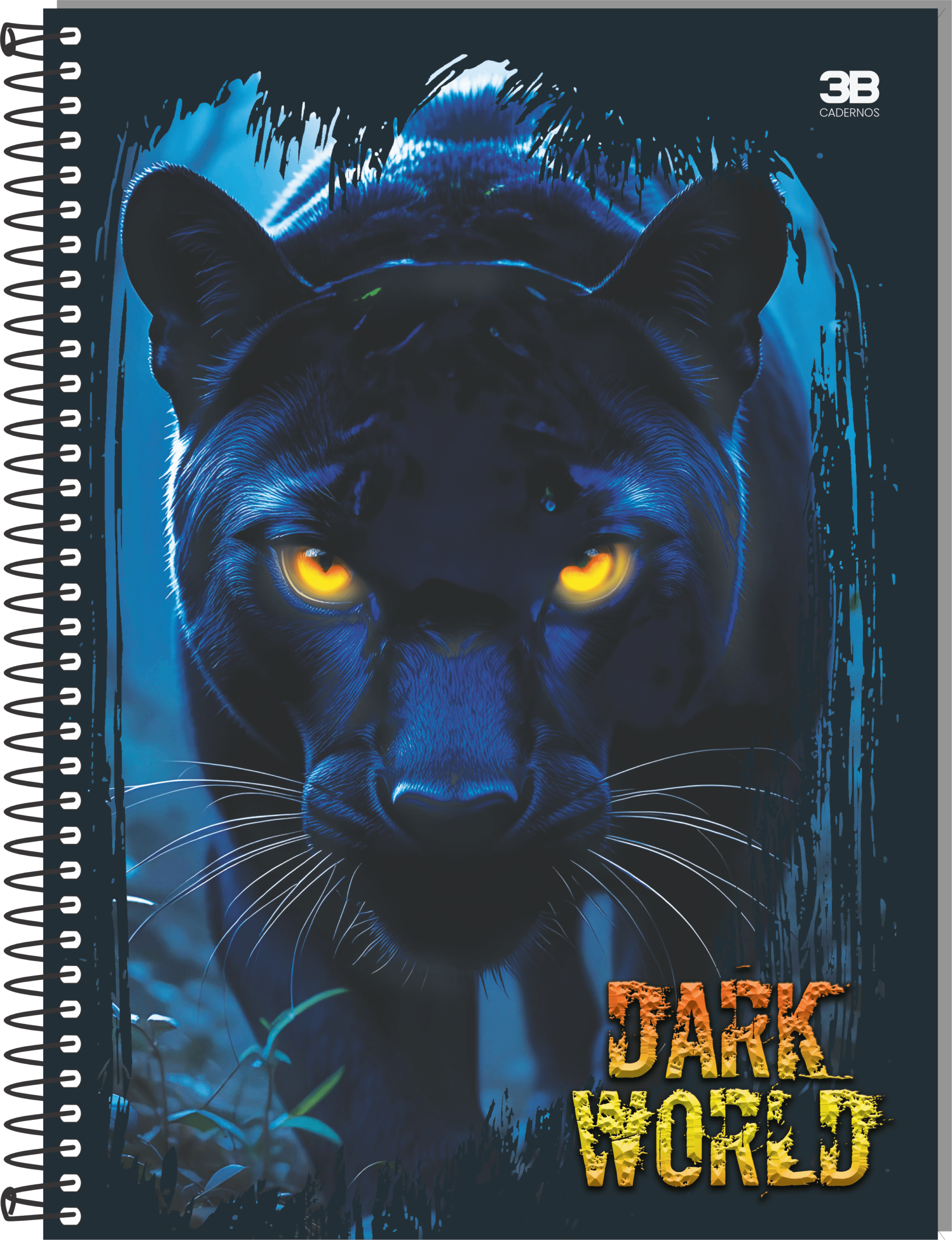 CADERNO ESPIRAL UNIVERSITÁRIO DARK WORLD