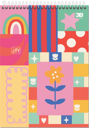 CADERNO ESPIRAL ALTO 1/8 JOY