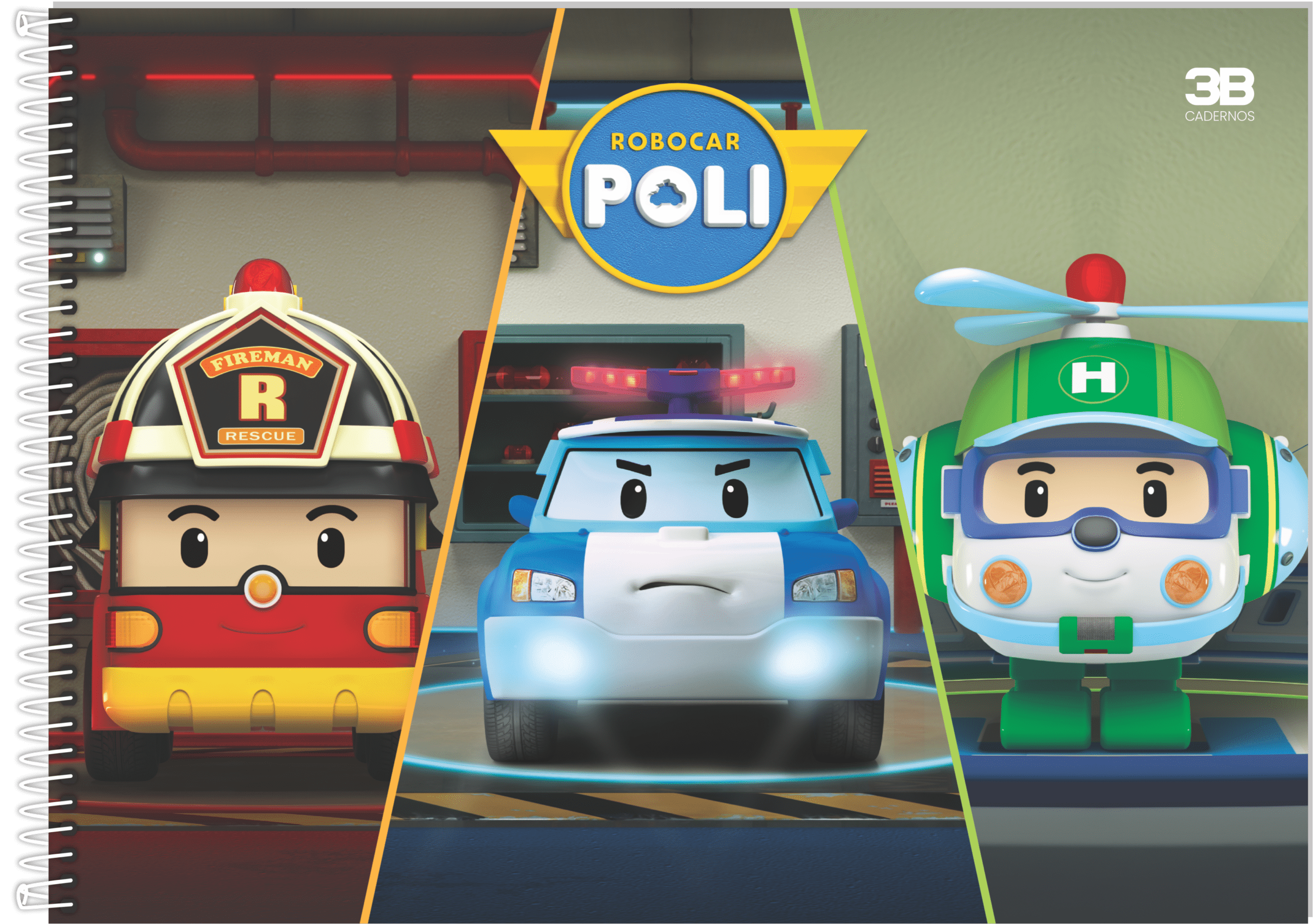 CADERNO ESPIRAL CARTOGRAFIA ROBOCAR POLI
