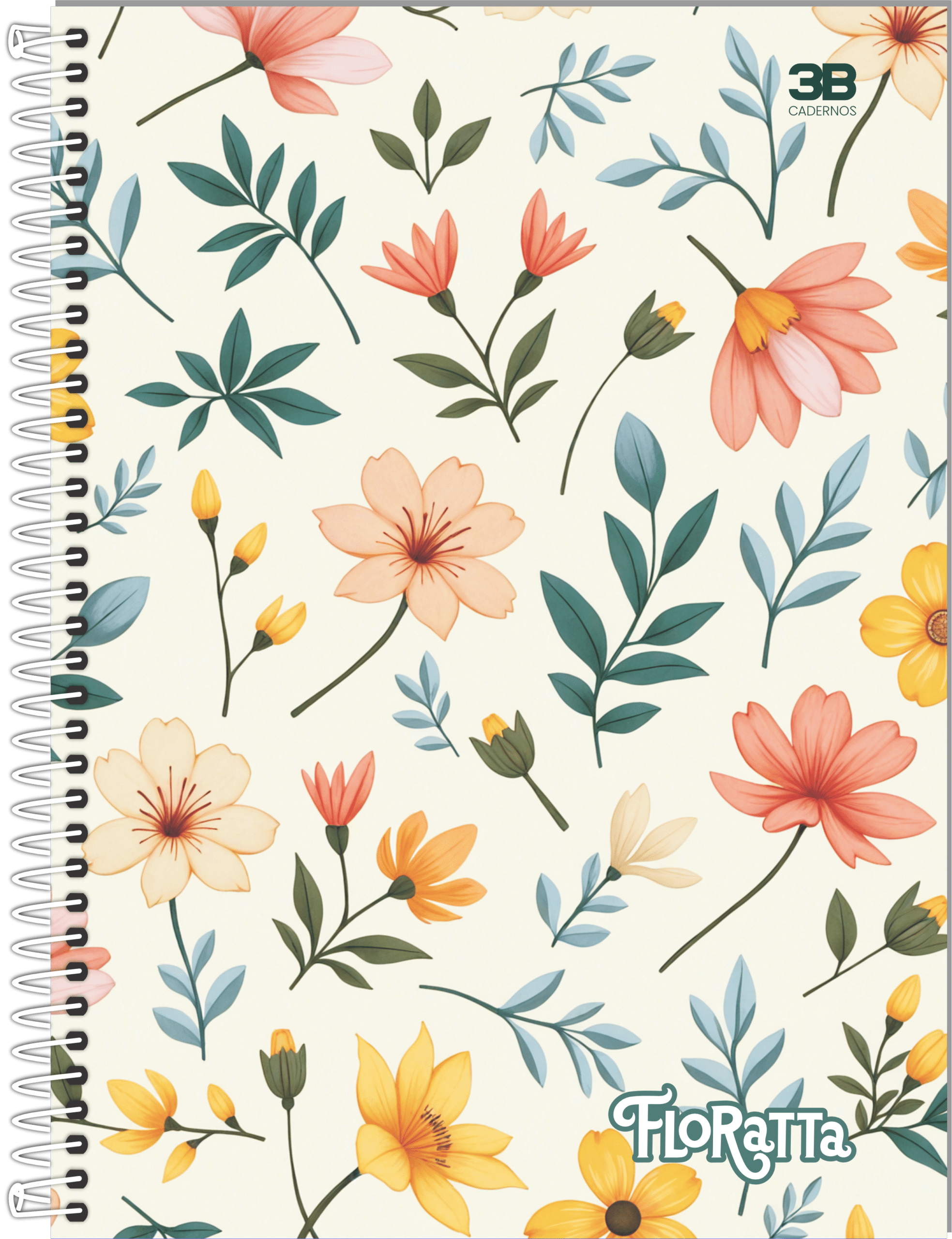 CADERNO ESPIRAL UNIVERSITÁRIO FLORATTA
