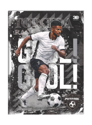 CADERNO BROCHURA 1/4 FUTGOAL PRETO