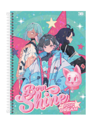 CADERNO ESPIRAL 1/4 POP DREAM